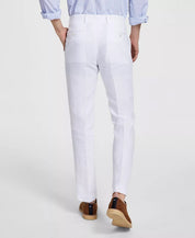 Tommy Hilfiger Mens Modern fit Dress Pants 40 / 32 White Plaid Stretch