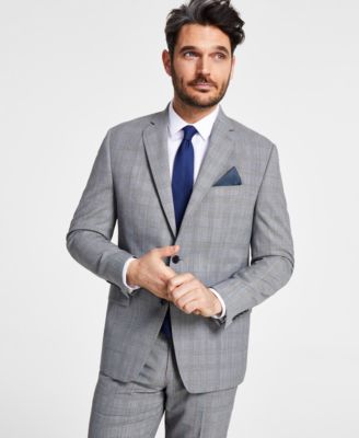 Lauren Ralph Lauren Mens Classic Fit UltraFlex Suit Jacket White Black Grey  38R