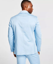 Calvin Klein Mens Slim-Fit Cotton Suit Jacket Blue 38