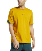 Mens Reebok Yellow Medium Relaxed Fit Crewneck Shirt
