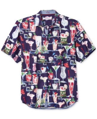 Tommy Bahama Men's Veracruz Cay Naughty Or Nice Shirt  Island Navy Medium