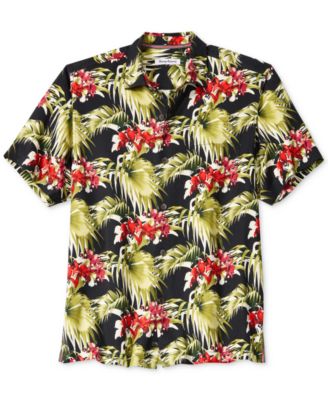 Tommy Bahama Men's Canopy Coast Shirt  Black Xxl