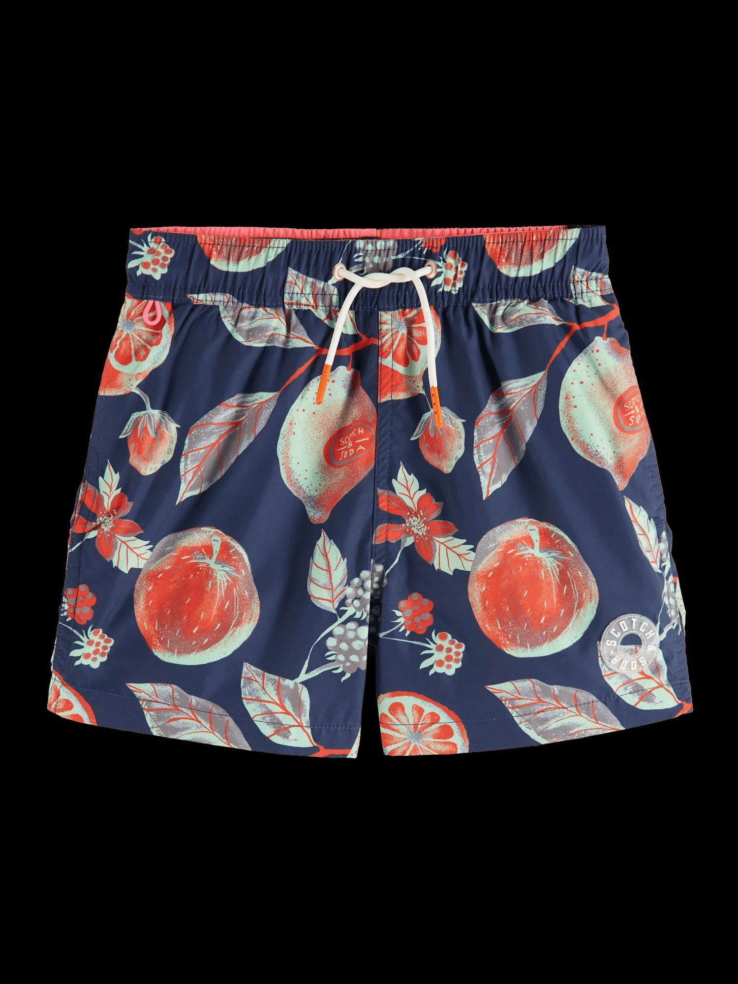 Scotch & Soda Printed Swim Shorts Trunks Size XL Navy Blue