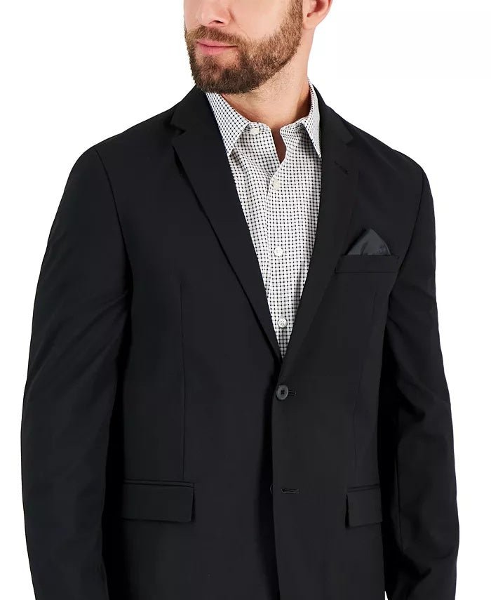 Vince Camuto Mens Slim fit Suit Jacket Blazer 42 S Black Solid
