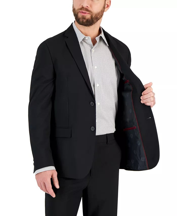 Vince Camuto Mens Slim fit Suit Jacket Blazer 42 S Black Solid