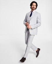 Tommy Hilfiger Mens Modern fit Suit Jacket Blazer 38 L Light Grey Linen Stretch