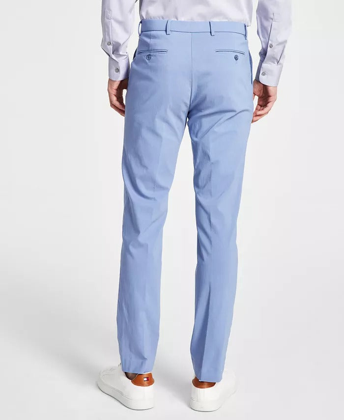 Tommy Hilfiger Mens Modern fit Dress Pants 36 / 32 Light Blue Solid Stretch
