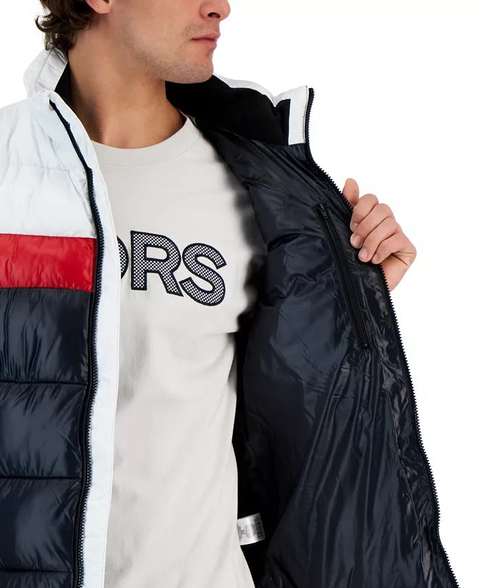 MICHAEL KORS Men's Puffer Vest 3XL XXXL Red Blue White