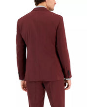 Hugo Boss Men's Modern-Fit Burgundy Suit Jacket 46R