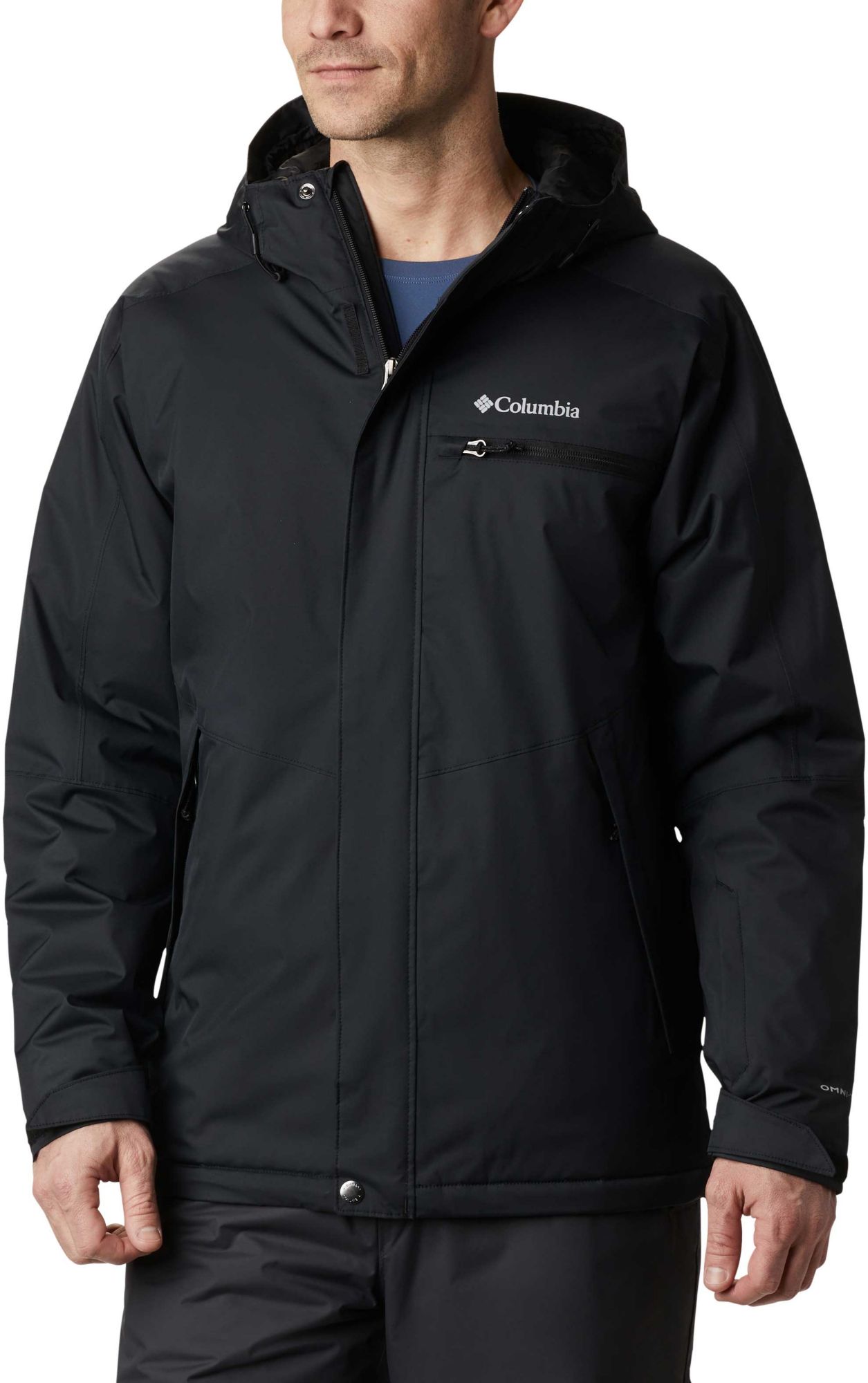 Columbia Men's Valley Point Waterproof Hooded Jacket  Black Charcoal Large