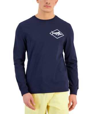 Club Room Mens Sailing Club Classic-Fit Crewneck T Shirt Navy Blue XL