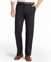 Izod Mens Straight Fit Chino Pants Flat Front Black 36 x 32