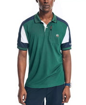 Nautica Men's Competition Sustainably Crafted Polo Shirt XL Green White Blue