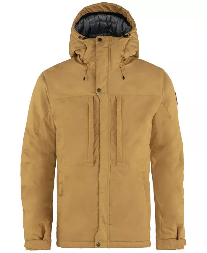 Fjallraven Mens Skogs Padded Jacket Coat Hooded Buckwheat Brown XXL