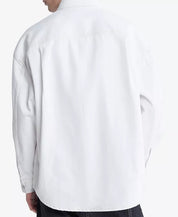 Calvin Klein Mens Denim Work Shirt Jean Jacket Snow White XL