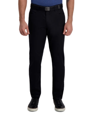 Haggar Mens Slim fit Dress Pants 29 / 30 Black Solid