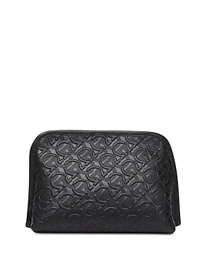 Salvatore Ferragamo Small Gancini Shoe Kit Leather Black Made in Italy