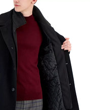 CALVIN KLEIN Men Coleman Wool-Blend Overcoat Coat 42S Black