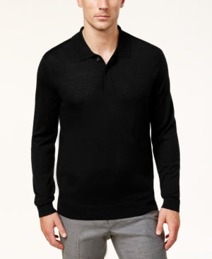 Club Room Men's Regular Fit Sweater Knit Deep Black 2XL
