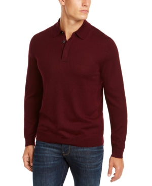 Club Room Mens Merino Wool Sweater Red Medium
