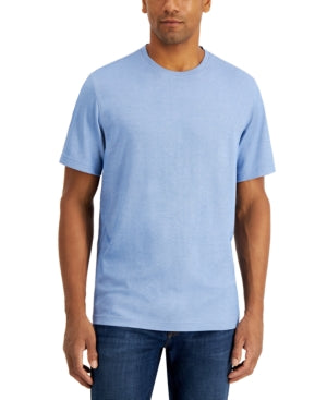 Tasso Elba Men's Short Sleeve Crewneck T Shirt Quiet Harbor Blue  Large