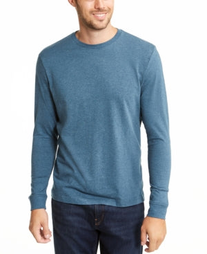 Club Room Mens Long Sleeve Crewneck T Shirt Blue XL