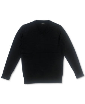 Alfani Men's V-Neck Sweater Deep Black Medium