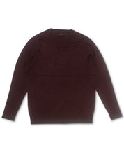 Alfani Mens Solid V Neck Cotton Sweater Port Heather Red 2XL