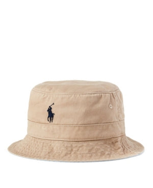Polo Ralph Lauren Men's Chino Bucket Hat  Boating Khaki Small / Medium Beige