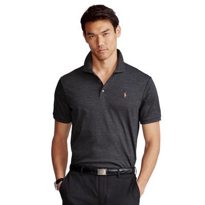 Polo Ralph Lauren Big and Tall Soft Touch Polo Shirt Black Marled Heather 3XL