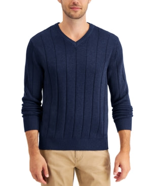 Club Room Men's V Neck Sweater Pine Grove Green Large