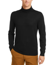 Club Room Men's Merino Wool Blend Turtleneck Sweater Black Large
