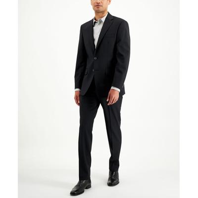 Calvin Klein Men's Slim Fit 2-Piece Wool Suit 42S / 35 x 30 Black