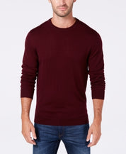 Club Room Men's Merino Wool Blend Polo Sweater Red Plum XL