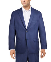 Alfani Mens Classic fit Suit Jacket Blazer 36 S Navy Blue Solid Stretch