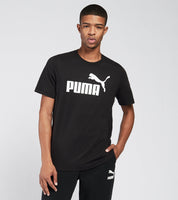 PUMA Mens Slim fit Short Sleeve Graphic T-Shirt Shirt Small Black Solid