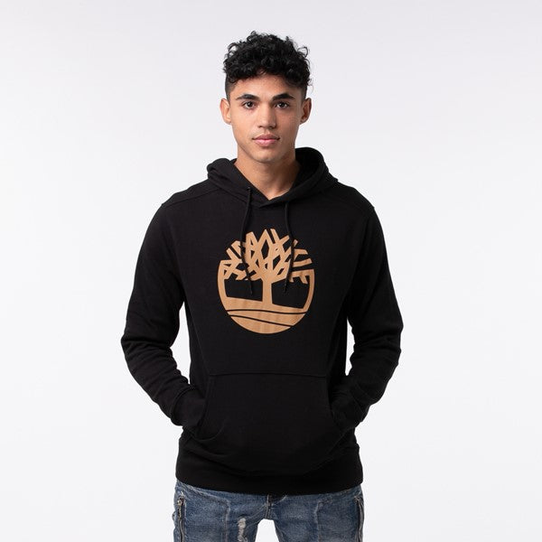 Timberland Mens Logo Hoodie Sweatshirt 2XL Black