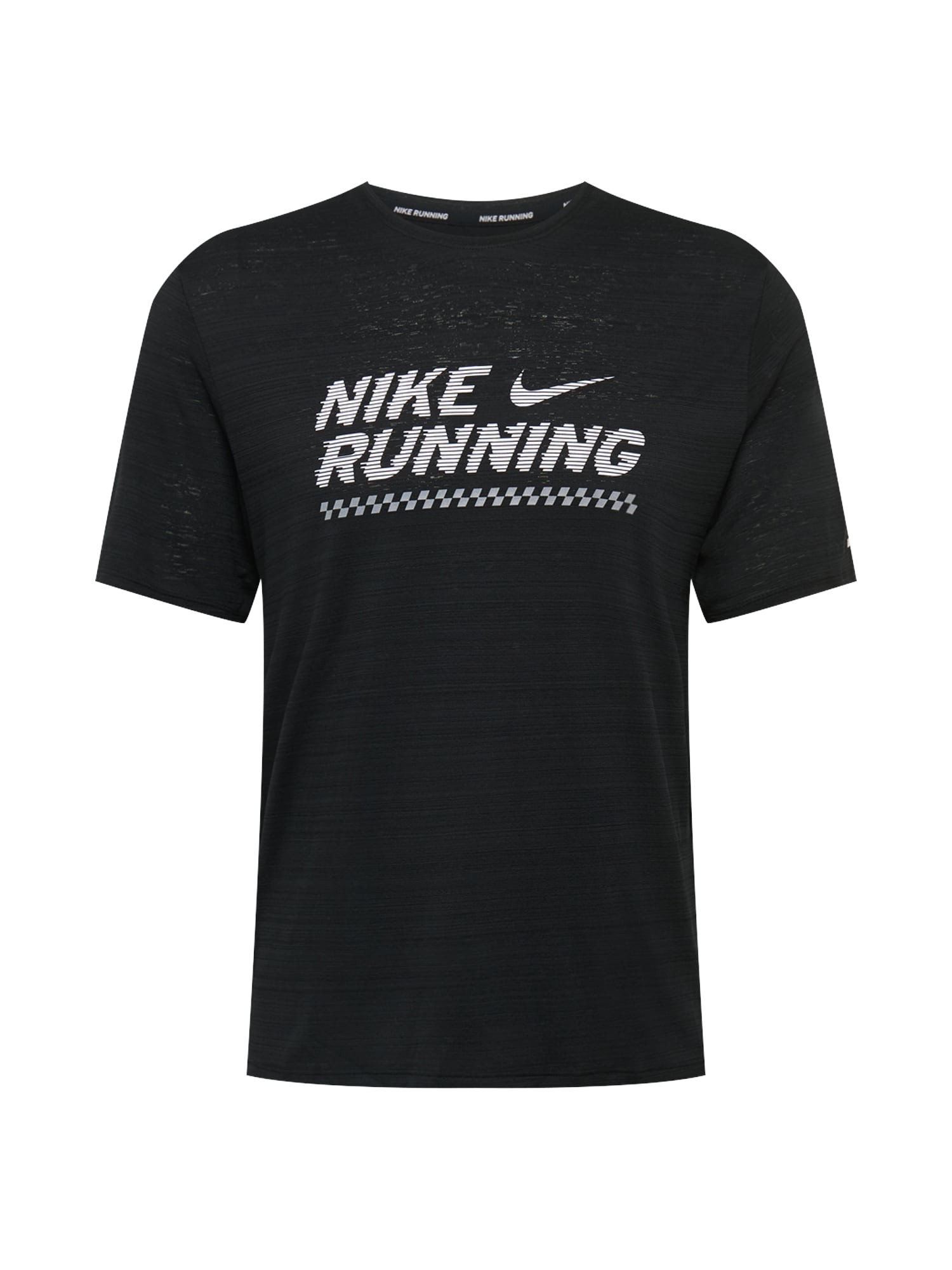 Nike Men's Miler Run Logo Crewneck T-Shirt Black Large