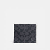 COACH 3-in-1 in Signature Men's Handbags Charcoal/Black Canvas/Leather