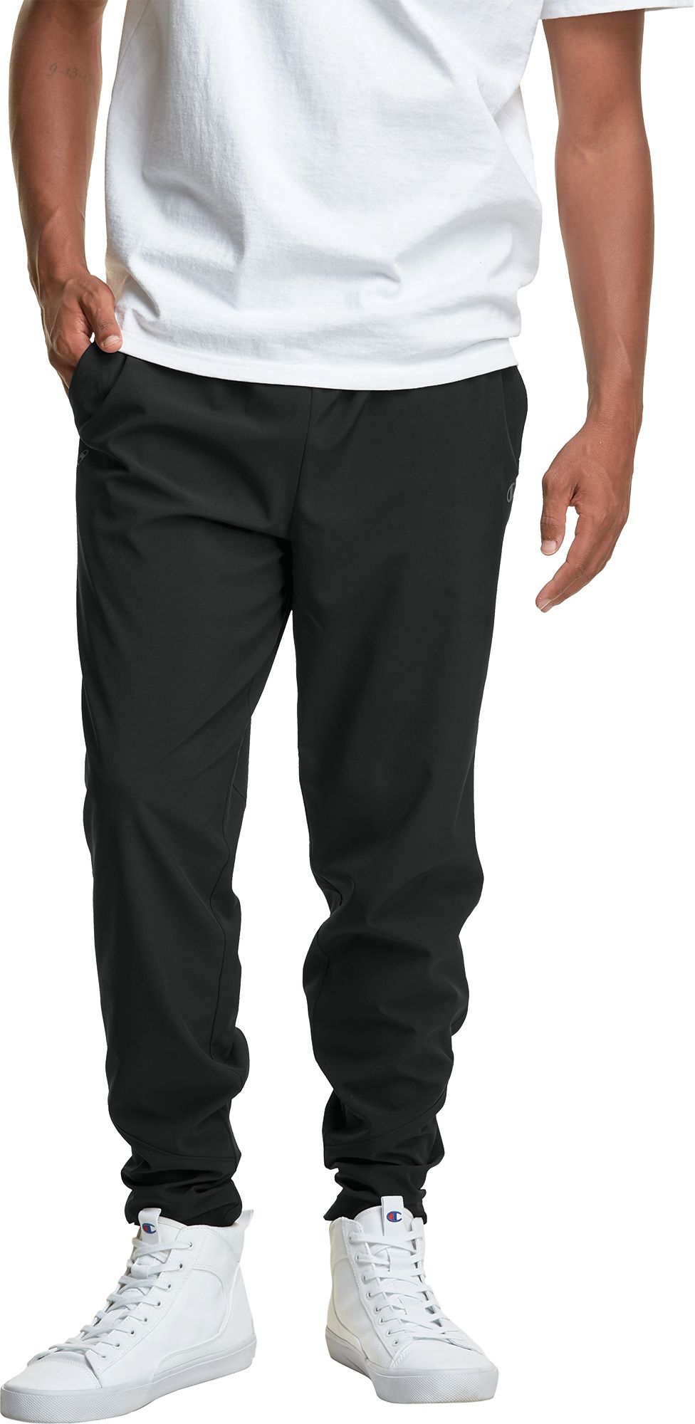 Champion Mens Woven Run Pants Black 2XL
