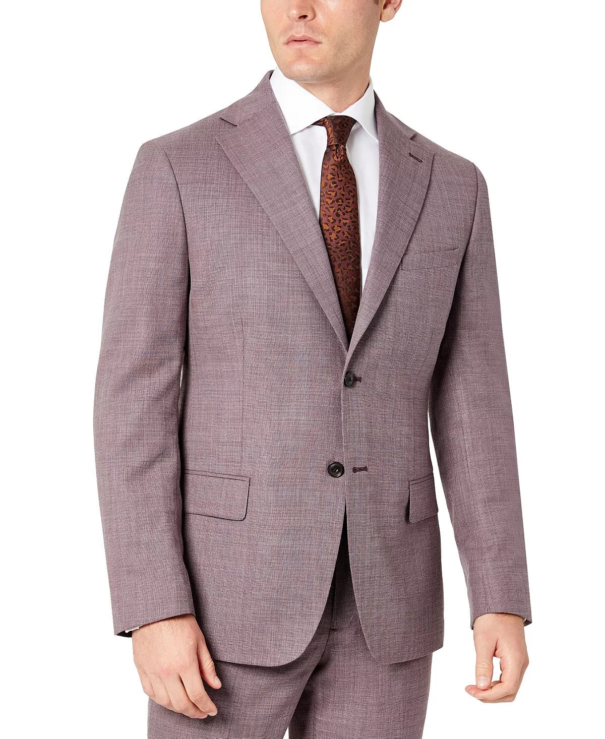 Tallia Men's Slim-Fit 42S Berry Stripe Wool Suit Jacket