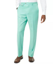 Tayion Collection Mens Classic-Fit Wool Suit Pants Teal 34 x 32