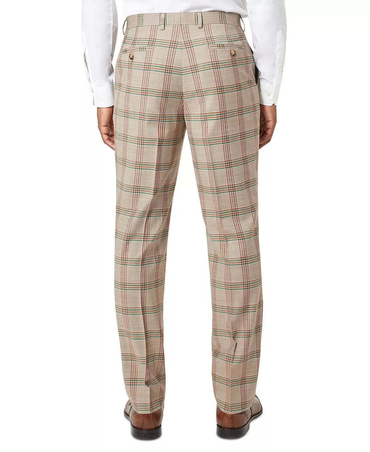 Tayion Collection Mens Classic-Fit Wool Blend Dres Pants Brown 42 x 32 Brown