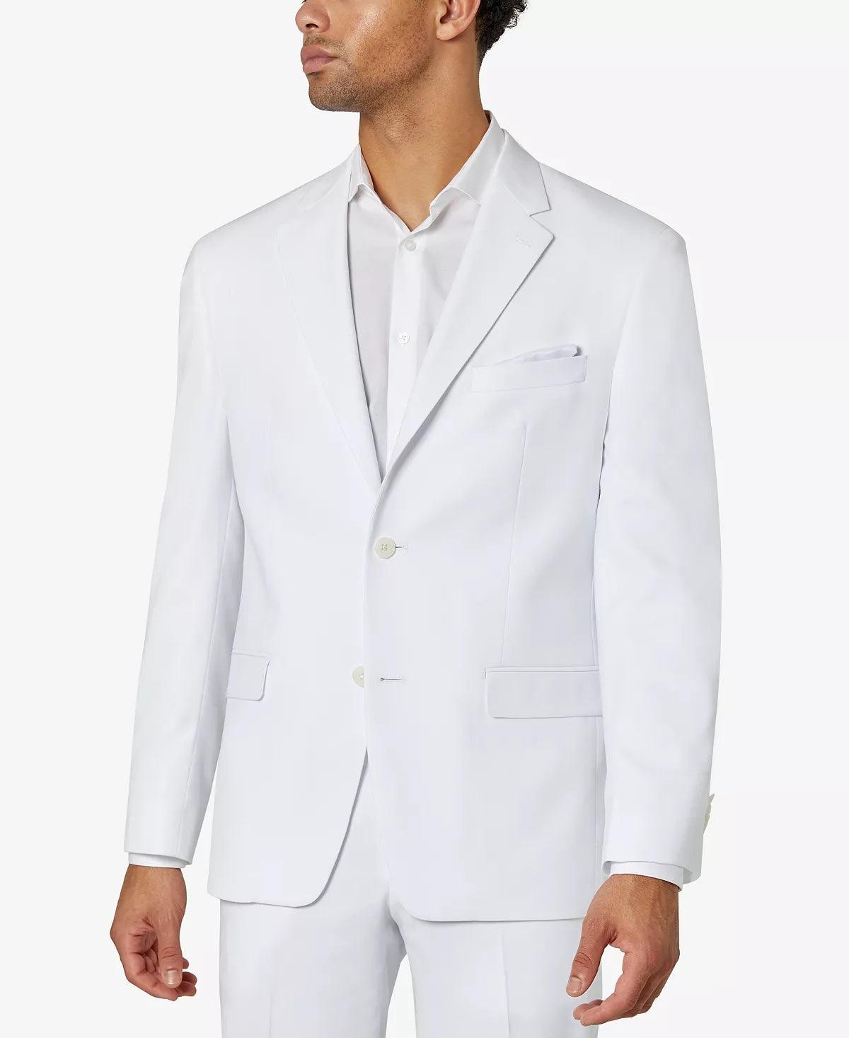 Sean John Mens Classic fit Suit Jacket Blazer 38 S White Solid