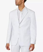 Sean John Mens Classic fit Suit Jacket Blazer 40 S White Solid