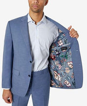 Sean John Mens Classic Fit Suit Jacket Blue Solid 40S