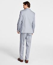 NAUTICA Men's Suit 42S / 36 x 30 Grey Cotton Flat Pant