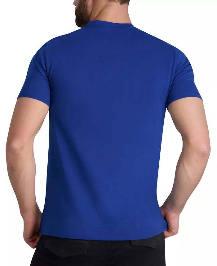 KARL LAGERFELD PARIS Mens Slim-Fit Logo T Shirt XXL 2XL Blue
