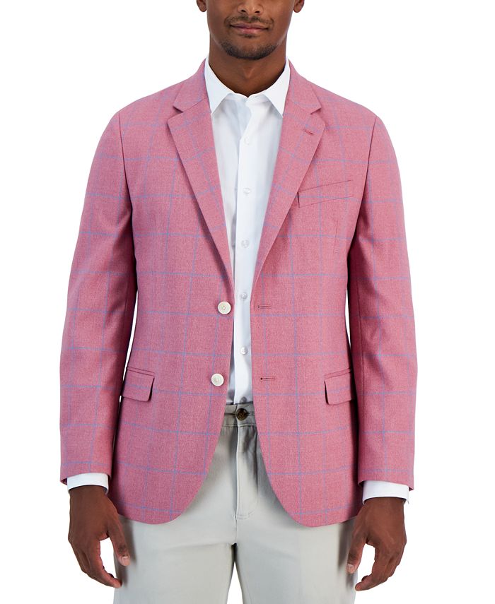 Nautica Mens Modern fit Sport Coat Blazer 42 S Pink Check