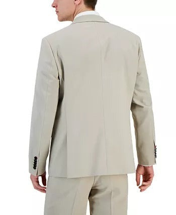 HUGO Mens Modern-Fit Tan Superflex Suit Jacket 42L Beige Sport Coat